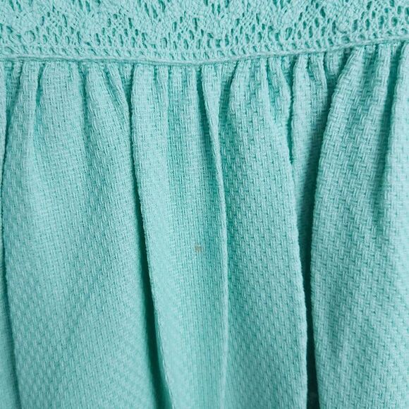 JESSICA SIMPSON Mint Green Lace Eyelet Fit & Flare Sleeveless Summer Dress 2 - Picture 5 of 10